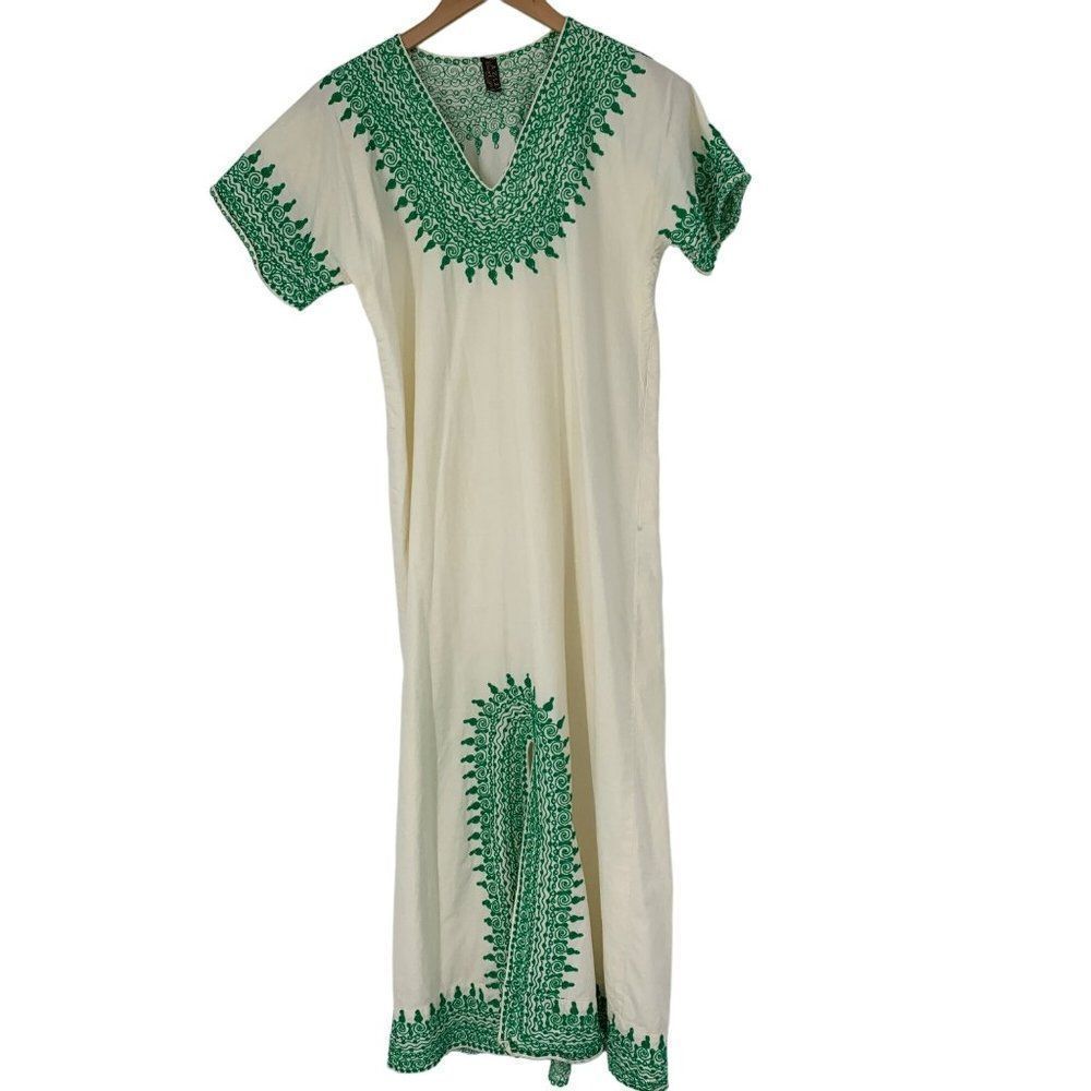 Embroidered Moroccan Caftan Dress